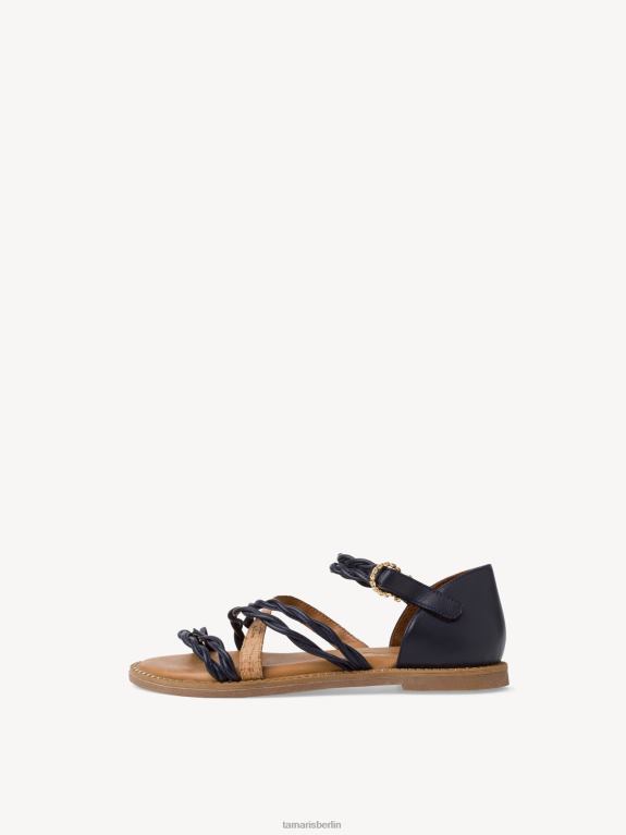 de Tamaris Frauen Ledersandale – blau/marineblau gekämmt 0LHV4974 Schuhe