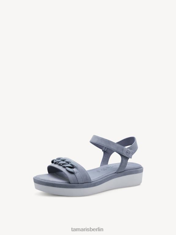 de Tamaris Frauen Ledersandale – blaues/hellblaues Wildleder 0LHV4698 Schuhe