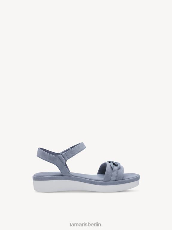 de Tamaris Frauen Ledersandale – blaues/hellblaues Wildleder 0LHV4698 Schuhe
