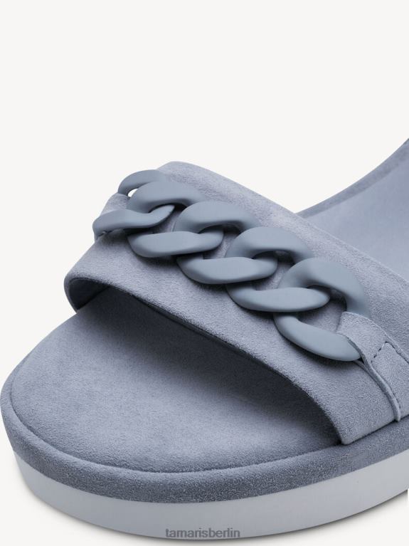 de Tamaris Frauen Ledersandale – blaues/hellblaues Wildleder 0LHV4698 Schuhe
