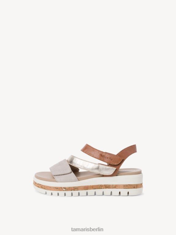 de Tamaris Frauen Ledersandale – braun/cognacfarbener Kamm 0LHV41586 Schuhe