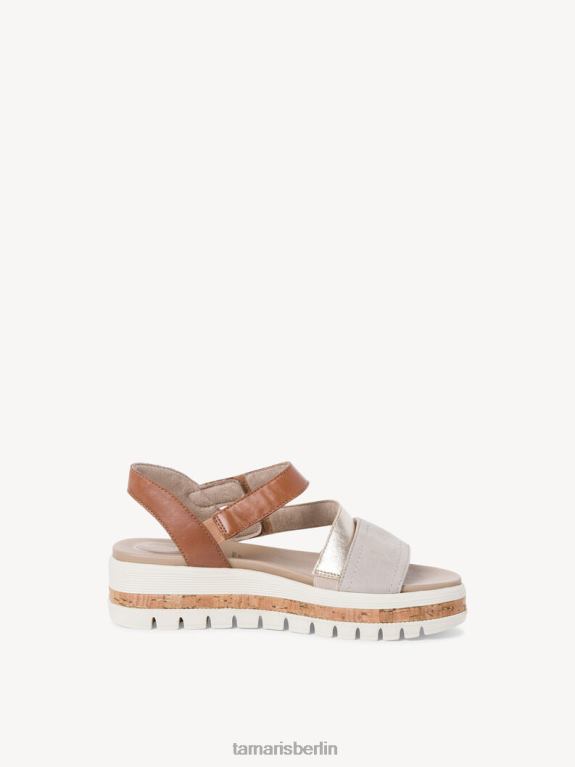 de Tamaris Frauen Ledersandale – braun/cognacfarbener Kamm 0LHV41586 Schuhe