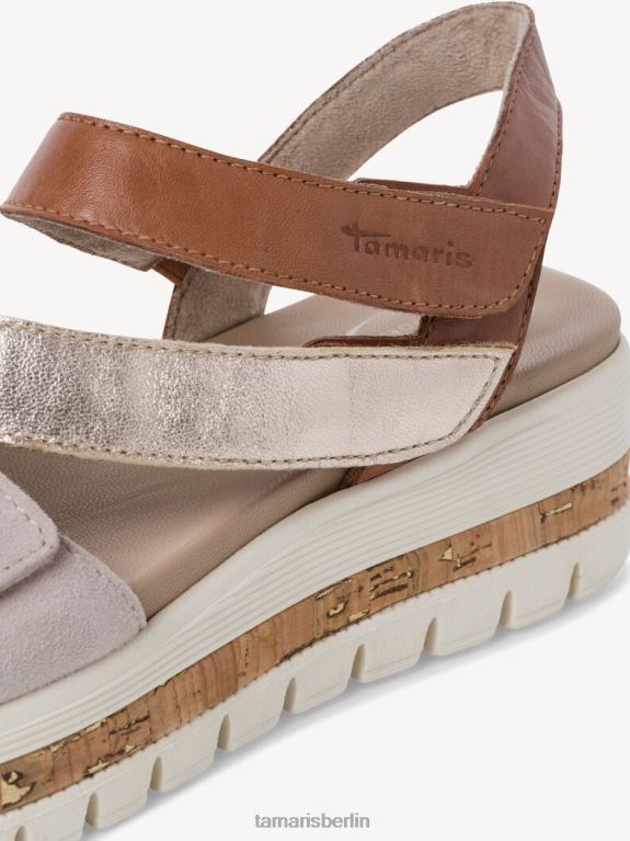 de Tamaris Frauen Ledersandale – braun/cognacfarbener Kamm 0LHV41586 Schuhe