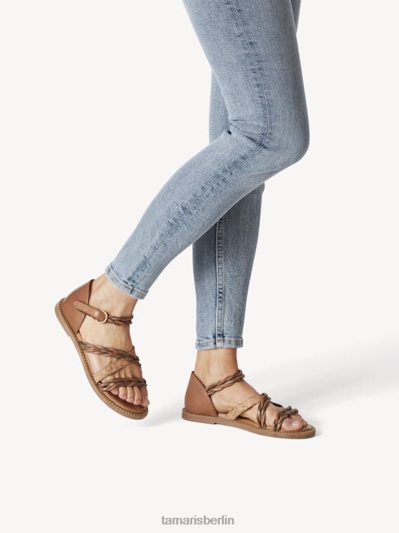 de Tamaris Frauen Ledersandale – braun/cognacfarbener Kamm 0LHV4942 Schuhe