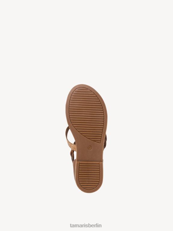 de Tamaris Frauen Ledersandale – braun/cognacfarbener Kamm 0LHV4942 Schuhe