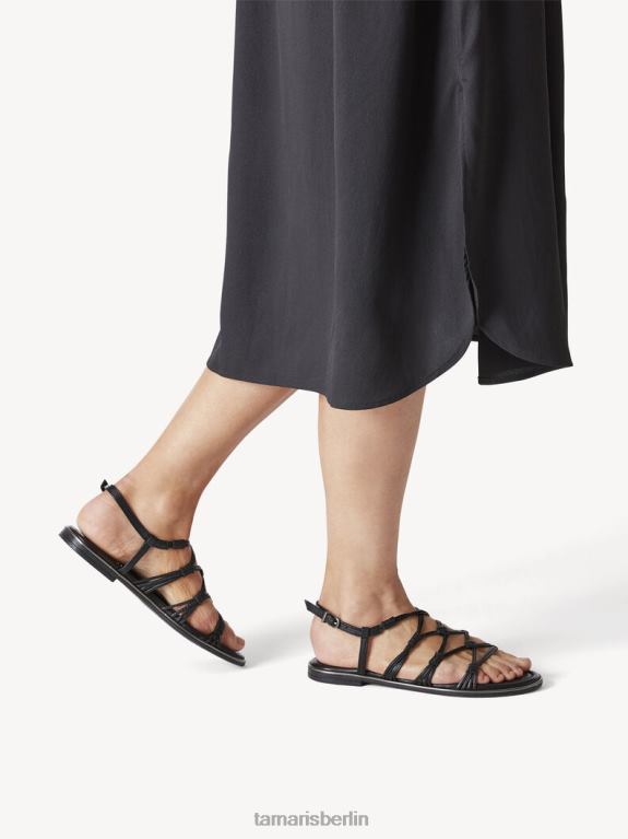 de Tamaris Frauen Ledersandale - schwarz 0LHV41035 Schuhe