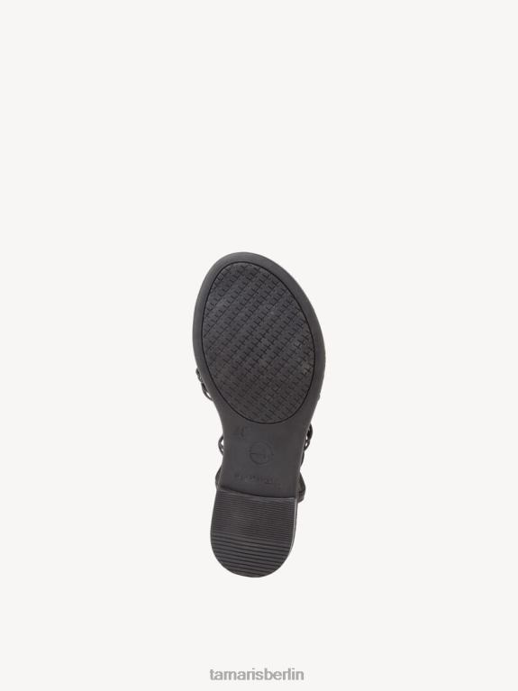 de Tamaris Frauen Ledersandale - schwarz 0LHV41035 Schuhe