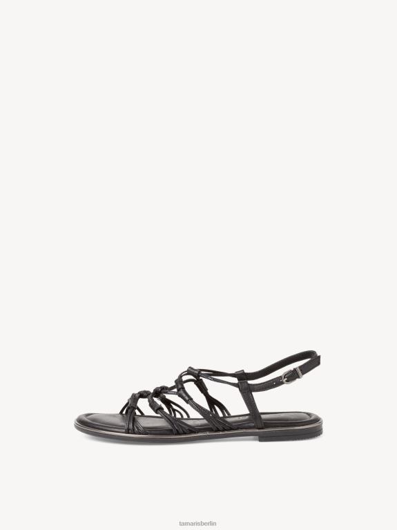 de Tamaris Frauen Ledersandale - schwarz 0LHV41035 Schuhe