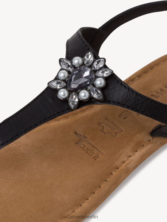 de Tamaris Frauen Ledersandale - schwarz 0LHV41285 Schuhe