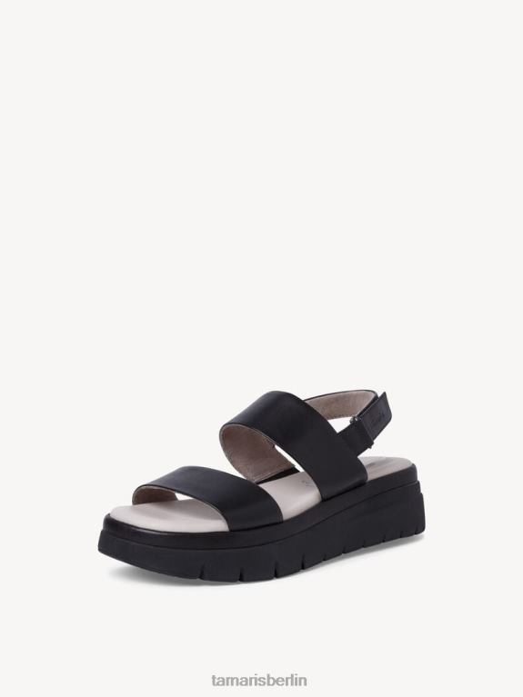 de Tamaris Frauen Ledersandale - schwarz 0LHV41299 Schuhe