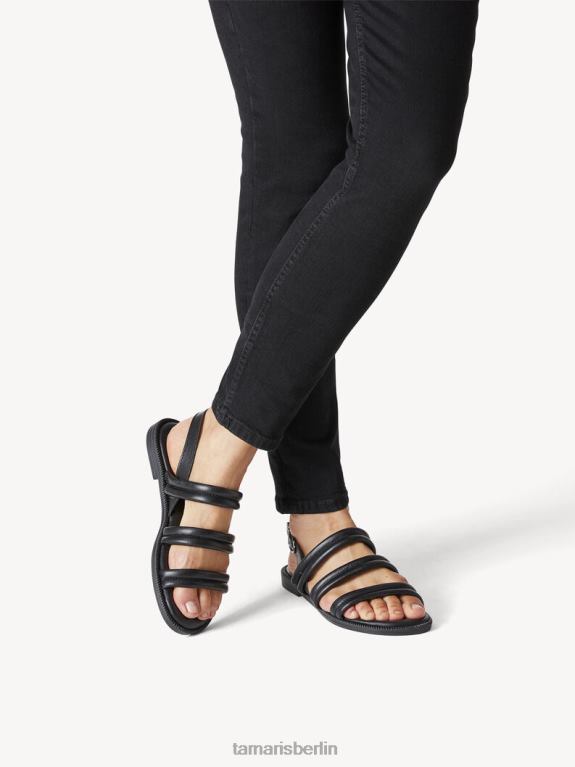 de Tamaris Frauen Ledersandale - schwarz 0LHV41503 Schuhe