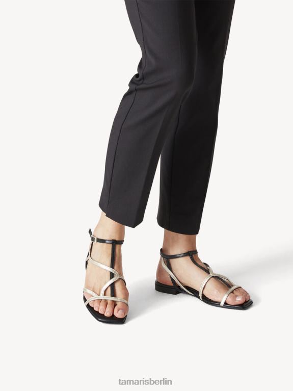 de Tamaris Frauen Ledersandale - schwarz 0LHV41566 Schuhe