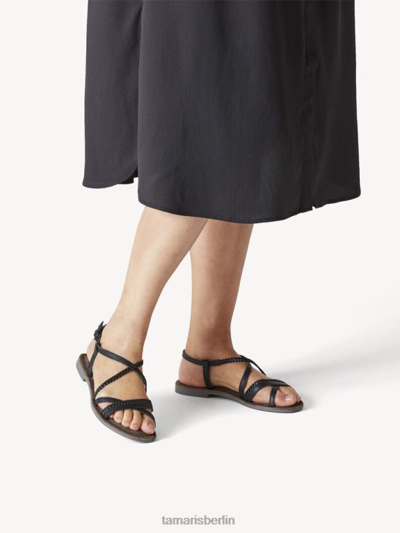 de Tamaris Frauen Ledersandale - schwarz 0LHV41669 Schuhe