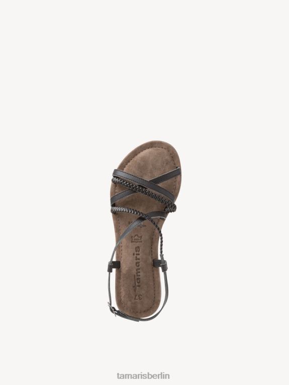de Tamaris Frauen Ledersandale - schwarz 0LHV41669 Schuhe