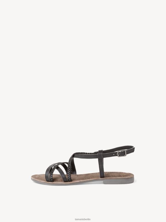 de Tamaris Frauen Ledersandale - schwarz 0LHV41669 Schuhe