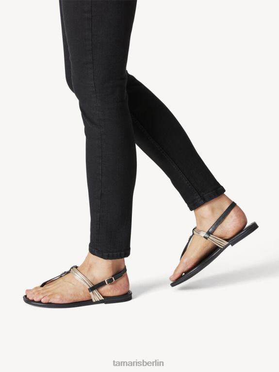 de Tamaris Frauen Ledersandale - schwarz 0LHV41719 Schuhe