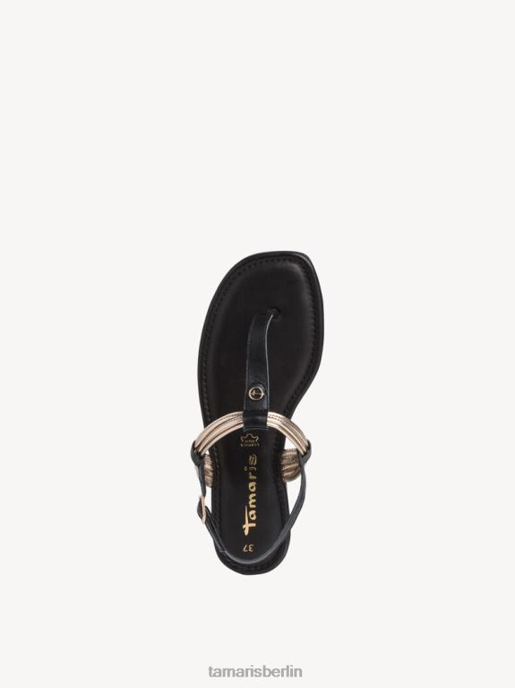 de Tamaris Frauen Ledersandale - schwarz 0LHV41719 Schuhe
