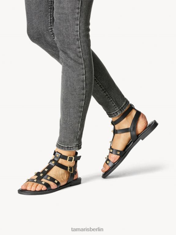 de Tamaris Frauen Ledersandale - schwarz 0LHV41782 Schuhe
