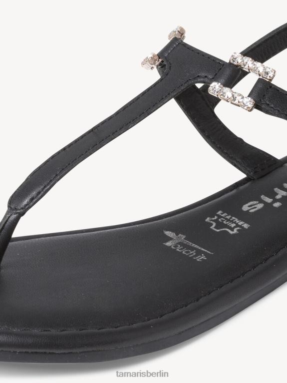 de Tamaris Frauen Ledersandale - schwarz 0LHV42184 Schuhe