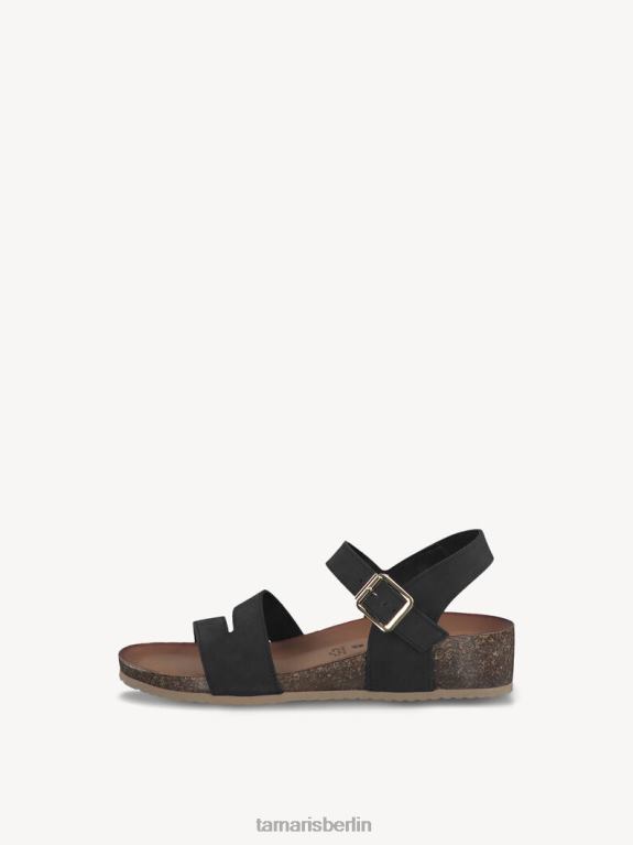 de Tamaris Frauen Ledersandale - schwarz 0LHV42242 Schuhe