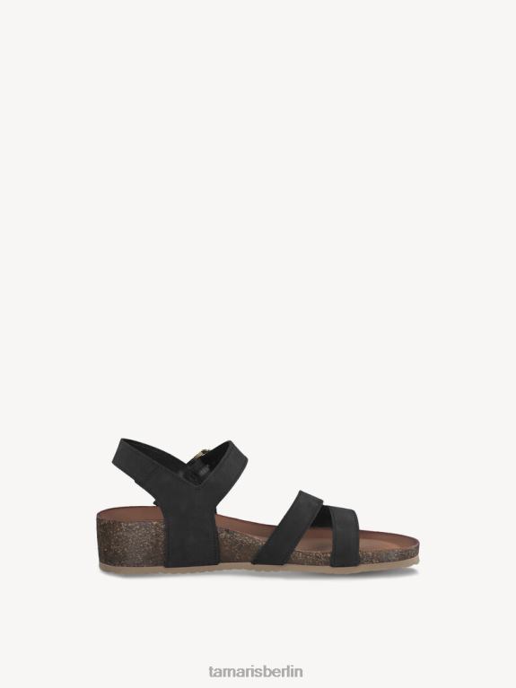 de Tamaris Frauen Ledersandale - schwarz 0LHV42242 Schuhe