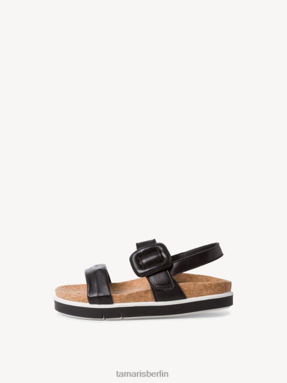 de Tamaris Frauen Ledersandale - schwarz 0LHV4341 Schuhe