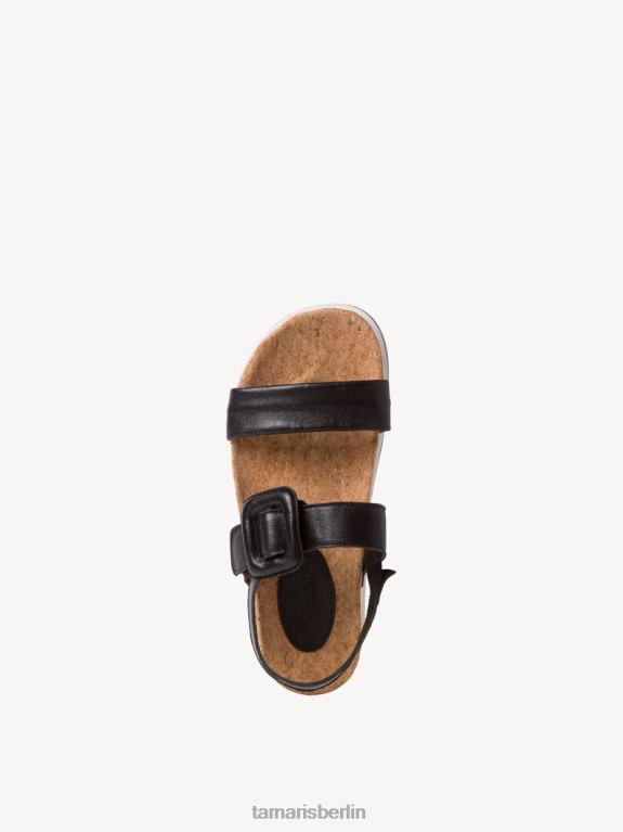 de Tamaris Frauen Ledersandale - schwarz 0LHV4341 Schuhe