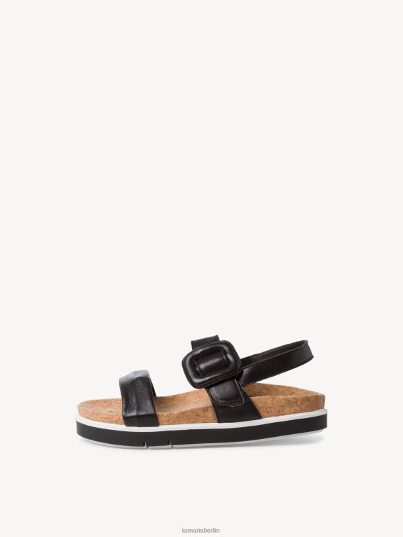 de Tamaris Frauen Ledersandale - schwarz 0LHV4341 Schuhe