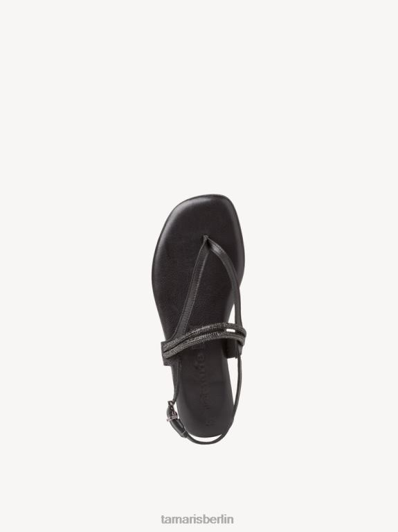 de Tamaris Frauen Ledersandale - schwarz 0LHV4579 Schuhe
