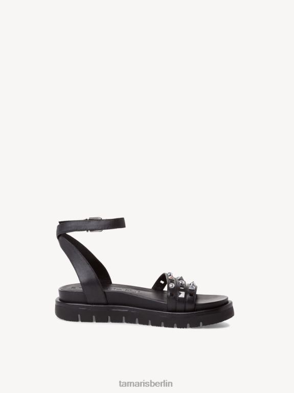 de Tamaris Frauen Ledersandale - schwarz 0LHV4581 Schuhe
