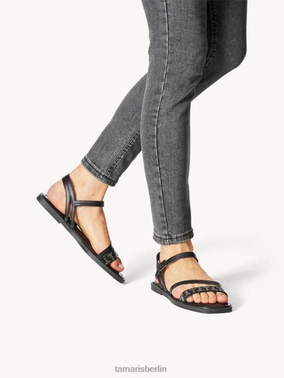 de Tamaris Frauen Ledersandale - schwarz 0LHV4614 Schuhe