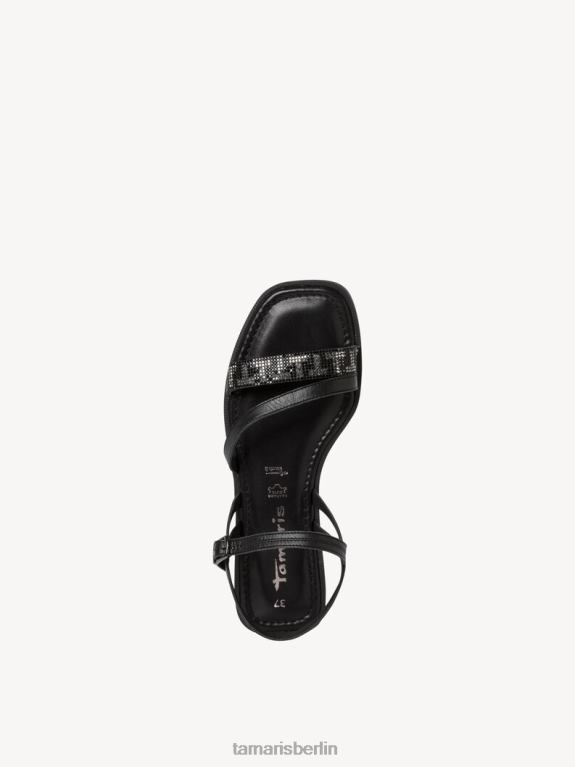 de Tamaris Frauen Ledersandale - schwarz 0LHV4614 Schuhe