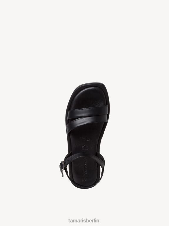 de Tamaris Frauen Ledersandale - schwarz 0LHV4633 Schuhe