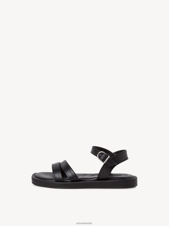 de Tamaris Frauen Ledersandale - schwarz 0LHV4633 Schuhe