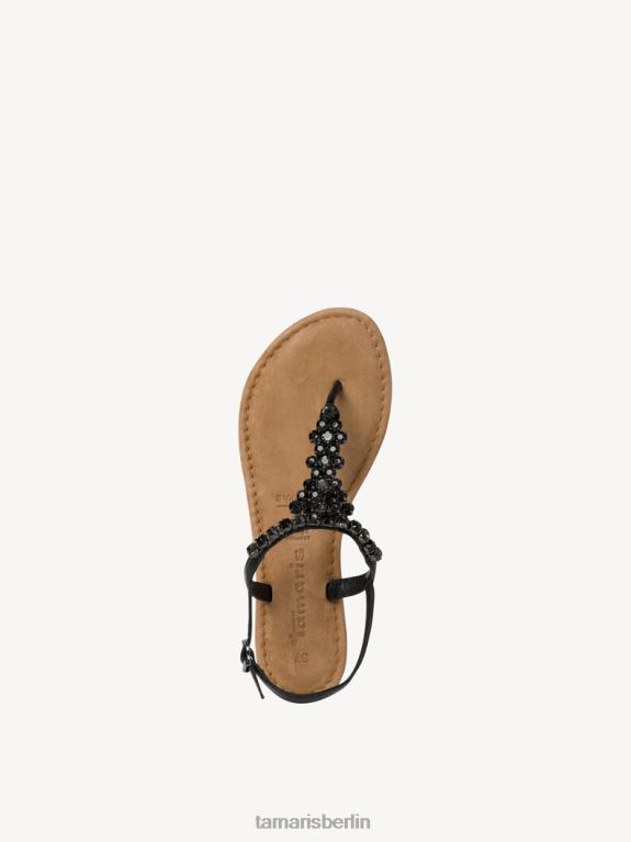 de Tamaris Frauen Ledersandale - schwarz 0LHV4781 Schuhe