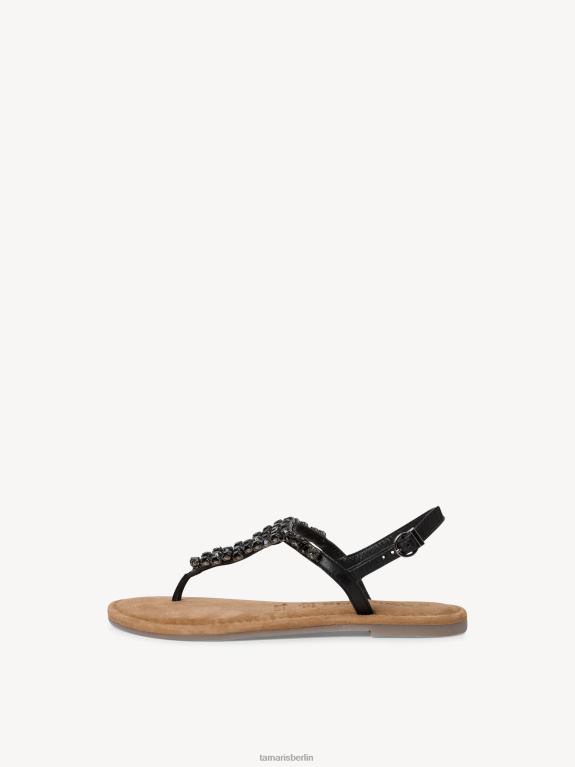 de Tamaris Frauen Ledersandale - schwarz 0LHV4781 Schuhe