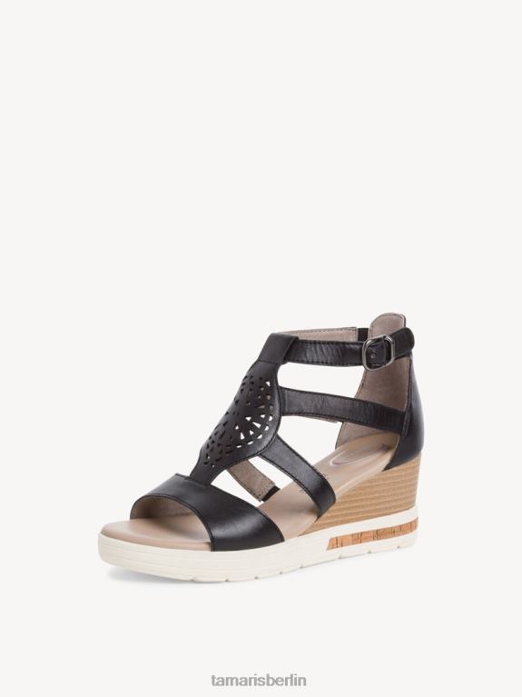 de Tamaris Frauen Ledersandale - schwarz 0LHV4832 Schuhe