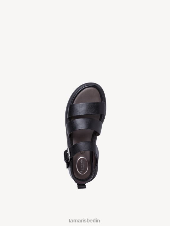de Tamaris Frauen Ledersandale - schwarz 0LHV4900 Schuhe
