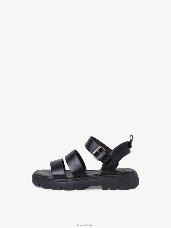 de Tamaris Frauen Ledersandale - schwarz 0LHV4900 Schuhe