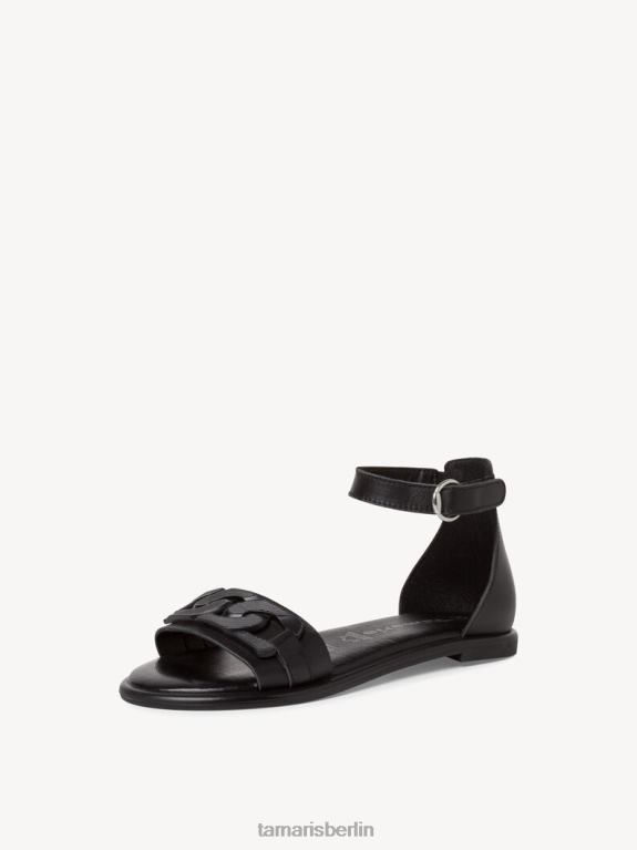 de Tamaris Frauen Ledersandale – schwarz/schwarzes Leder 0LHV42100 Schuhe