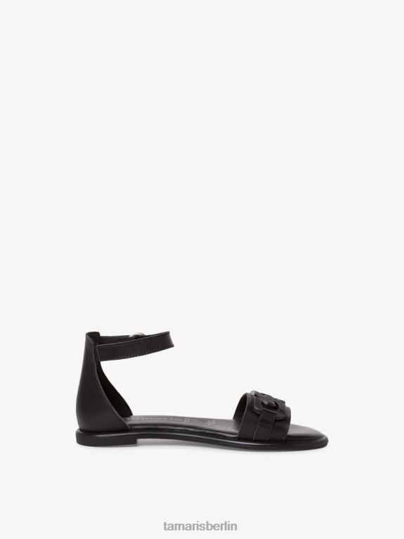 de Tamaris Frauen Ledersandale – schwarz/schwarzes Leder 0LHV42100 Schuhe