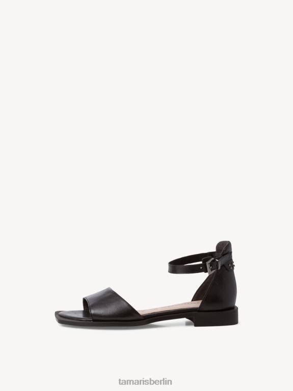 de Tamaris Frauen Ledersandale – schwarz/schwarzes Leder uni 0LHV41332 Schuhe