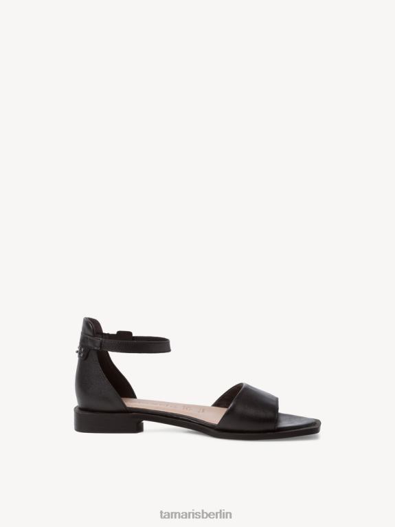de Tamaris Frauen Ledersandale – schwarz/schwarzes Leder uni 0LHV41332 Schuhe
