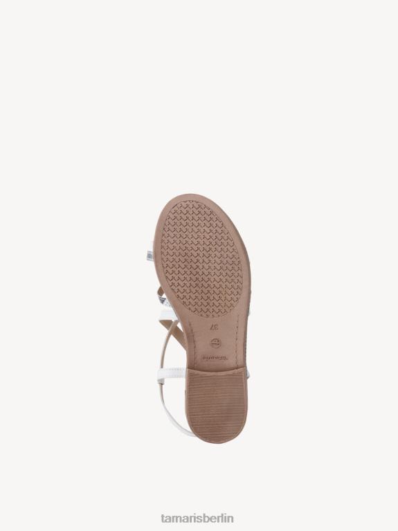 de Tamaris Frauen Ledersandale – weiß/weiß gekämmt 0LHV41896 Schuhe