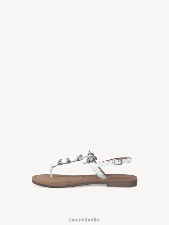 de Tamaris Frauen Ledersandale – weiß/weiß gekämmt 0LHV4191 Schuhe