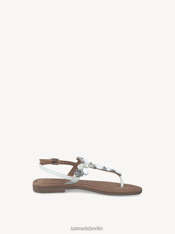 de Tamaris Frauen Ledersandale – weiß/weiß gekämmt 0LHV4191 Schuhe