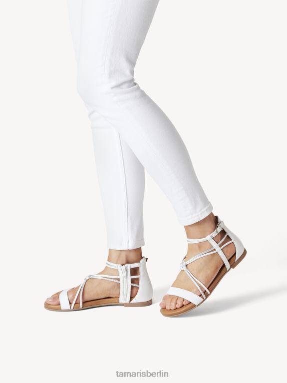 de Tamaris Frauen Ledersandale – weiß/weiß gekämmt 0LHV42296 Schuhe