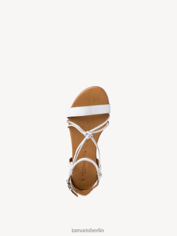 de Tamaris Frauen Ledersandale – weiß/weiß gekämmt 0LHV42296 Schuhe