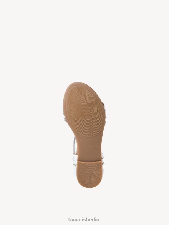 de Tamaris Frauen Ledersandale – weiß/weiß gekämmt 0LHV42296 Schuhe