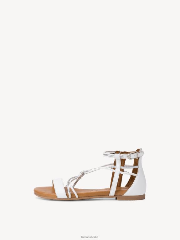 de Tamaris Frauen Ledersandale – weiß/weiß gekämmt 0LHV42296 Schuhe